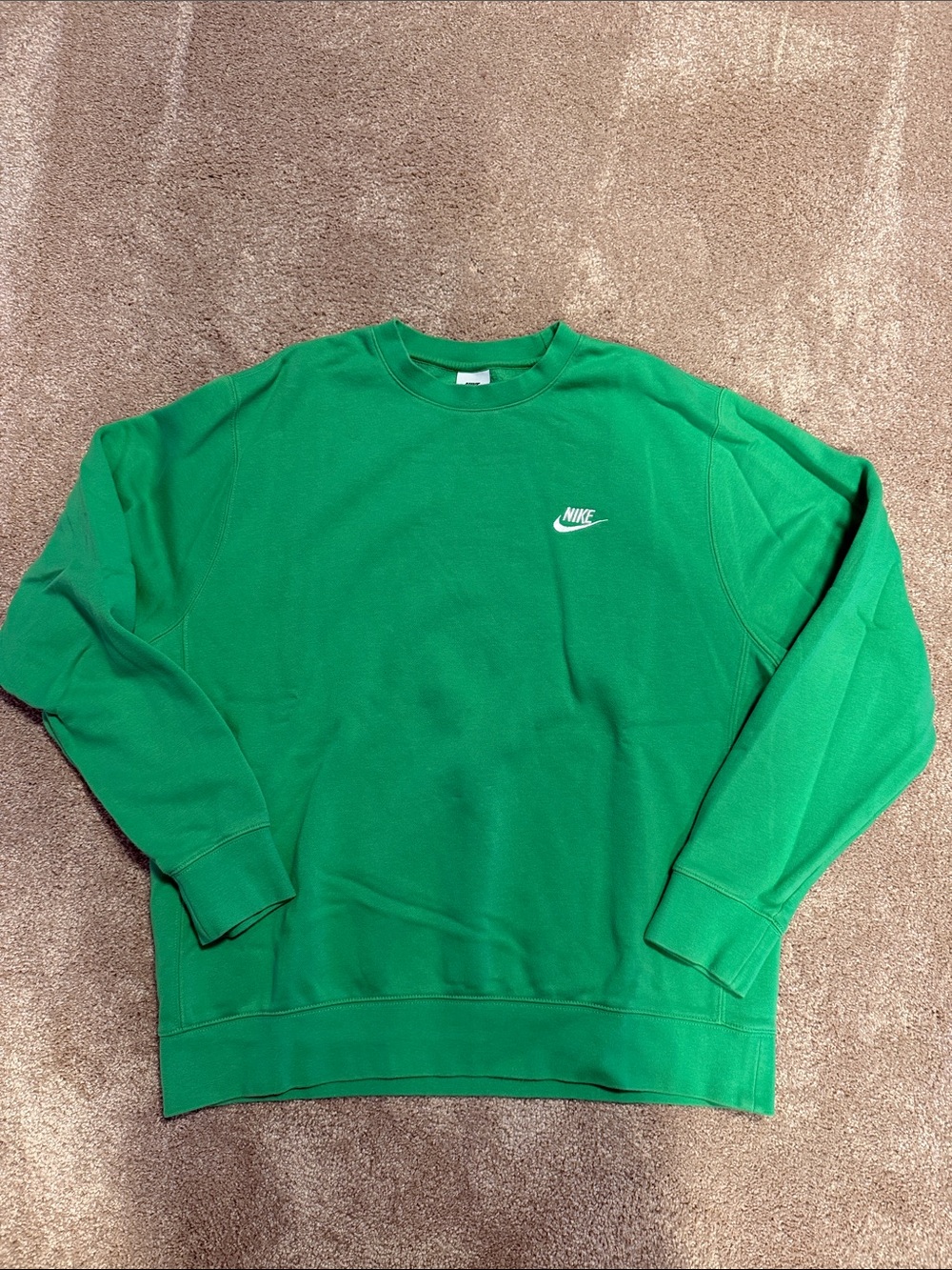 Nike Green Crewneck Sweatshirt with White Logo